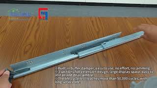 Face-frame soft-closing full extension under-mount slide screenshot 5