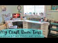 My craft room tour  a look at my cozy art studio  creative spaces  october 2023