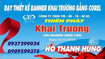 Dạy thiết kế banner khai trương bằng Corel