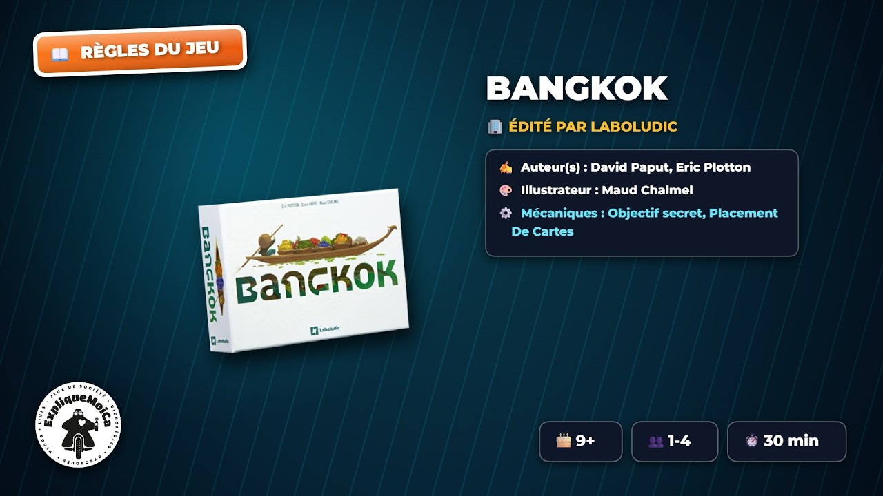 Bangkok - Who will build The Best Floating Market? - Family and Friends Board Game - Strategy, Management and Observation - 1 to 4 Players - Ages 9 and Above