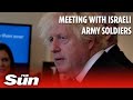 Former PM Boris Johnson meets British Israeli army soldiers