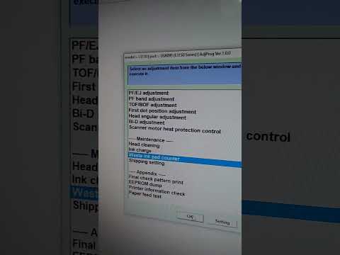 Как сбросить ошибку памперса Epson L3150 #компьютер #windows #принтер