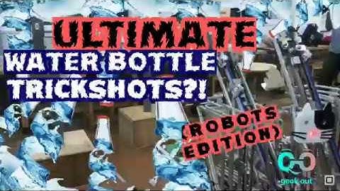 Flip the bottle challenge - Ultimate water bottle Trick-Shots (Robocon) | Geekout Robocon LDCE