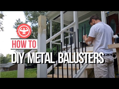 How to DIY metal balusters for handrails // Baluster installation