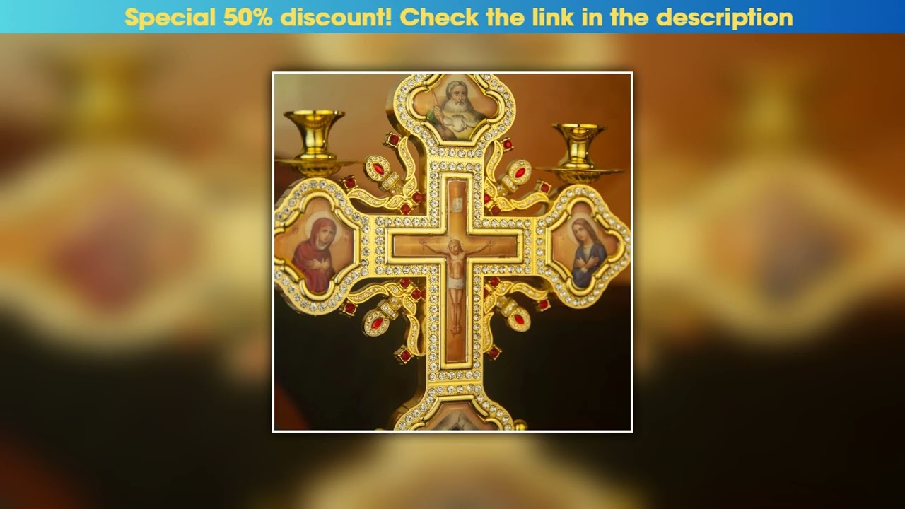 Flash Sale Orthodox Cross Church Baptist Supplies Mass Handheld Candlestick with High Quality Base•