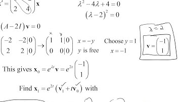 System of Differential Equations Defective Matrix Example (Part 2)