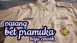 cara pasang bet baju pramuka laki laki