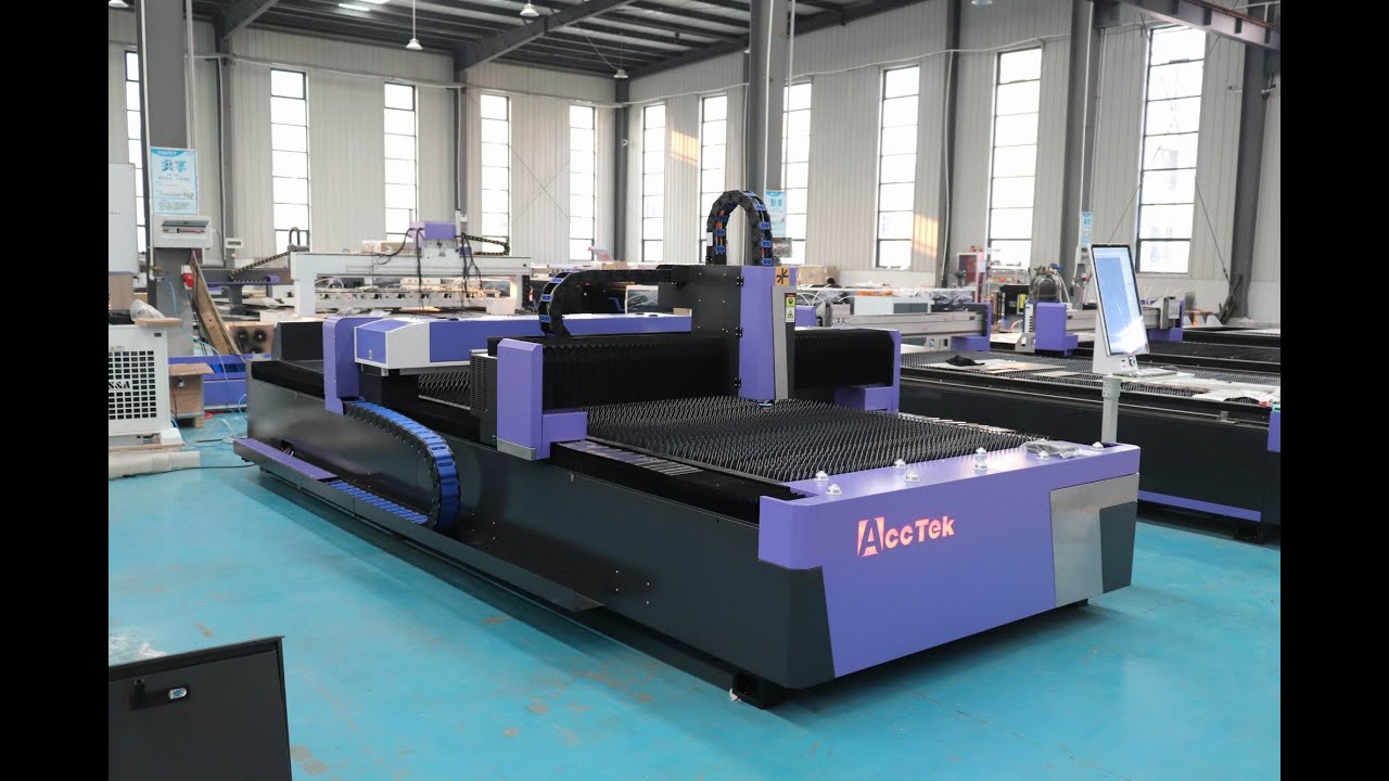 Acctek double gantry fiber &CO2 laser cutting machine for both metal