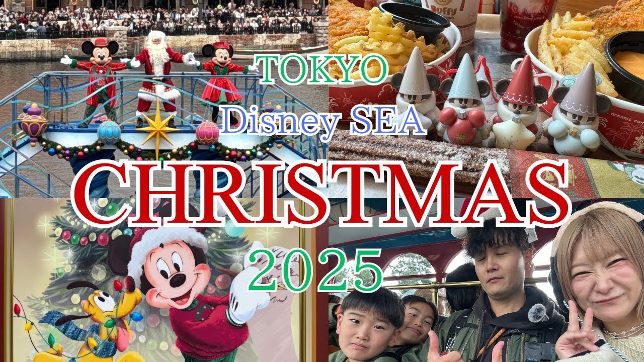 【ディズニーVlog】ディズニーシーのクリスマス🎄パークフードもアトラクションも大満喫っ🎅✨ディズニークリスマス　2025