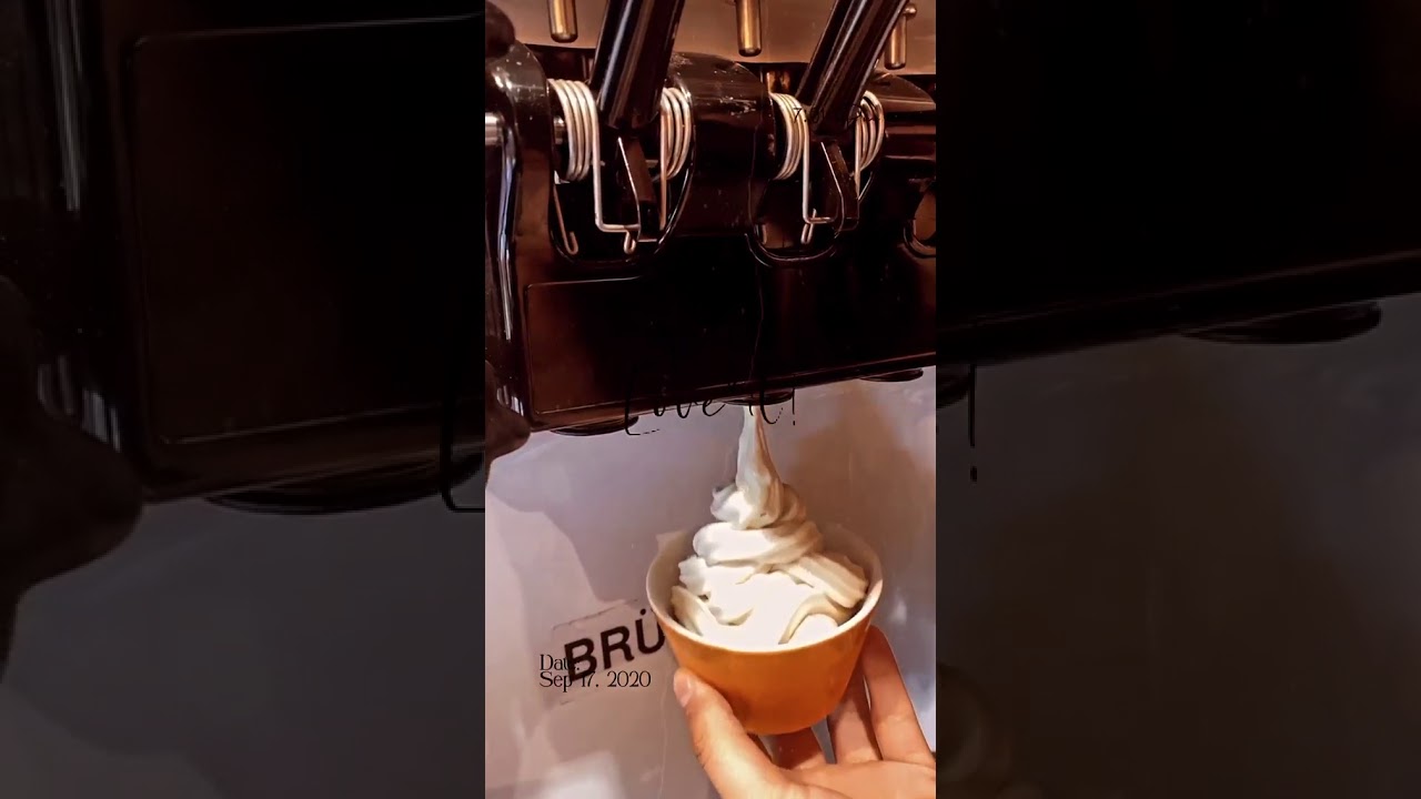 Gloria Jeans Palestines pouring a soft serve with a Brullen i26