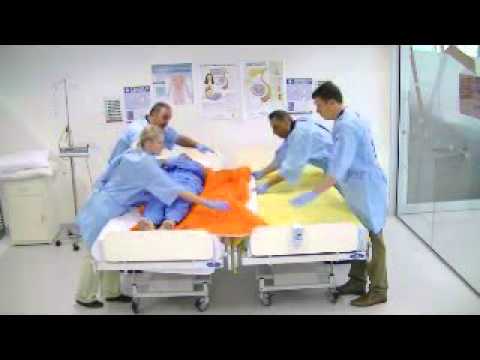 how to perform a lateral transfer using two slipperysally slide patient transfer slide sheets