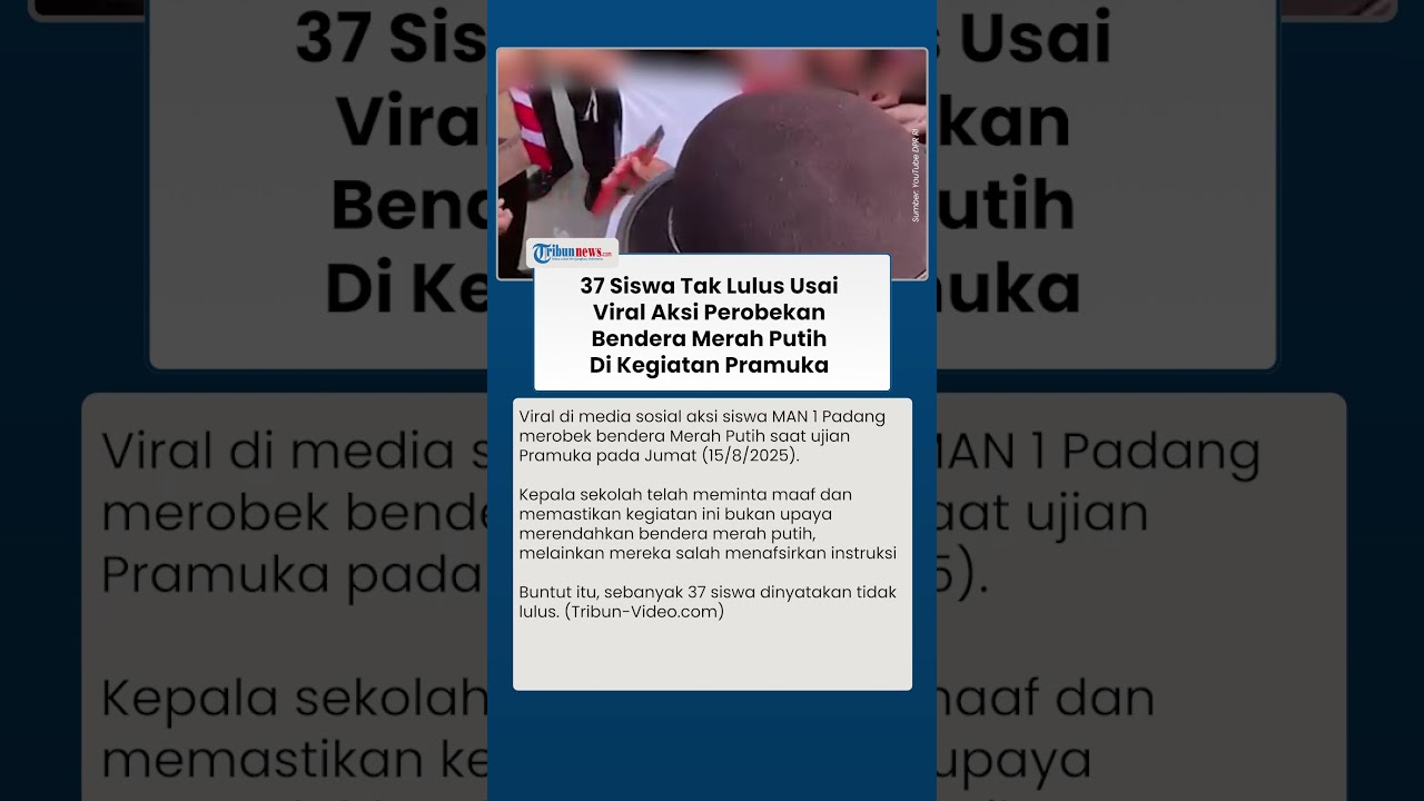 Nasib Siswa di Padang Usai Aksi Perobekan Bendera Merah Putih Viral, 37 Pelajar Tak Lulus