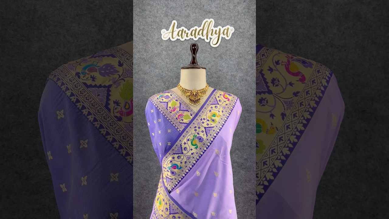 Rajwadi Mor Paithani Zari Butti Saree