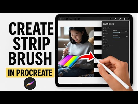 How to Make a Strip Pattern Brush in Procreate | Easy Tutorial🖌🖌🤔