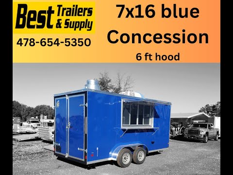 7x16 concession food trailer walkaround vending food truck diy or turn key