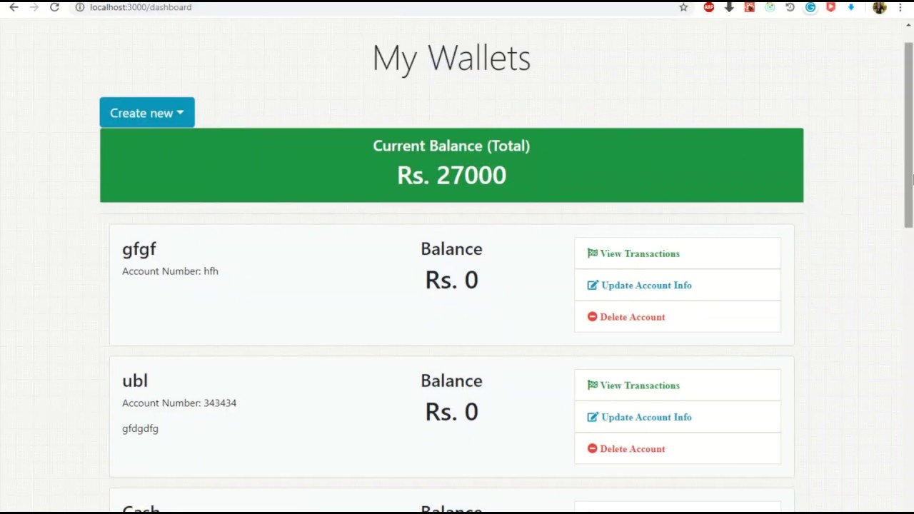 8. View Wallet, Module 1(Wallet Module) - YouTube