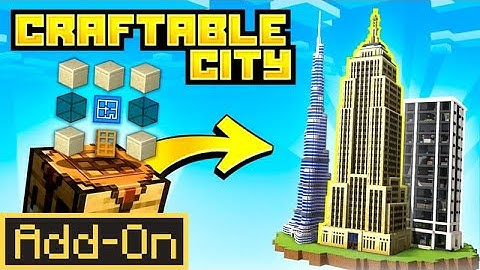 Minecraft Bedrock: Craftable City Add-On - All 40+ Buildings & Features!