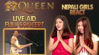 QUEEN REACTION | LIVE AID FULL CONCERT REACTION | NEPALI GIRLS REACT