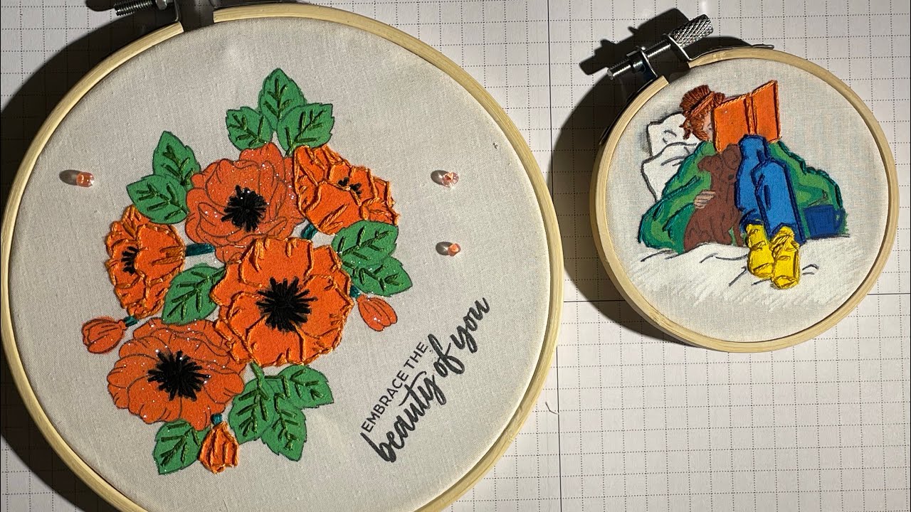 Embroiding Ring Fabric embroidery ring decoration. - YouTube