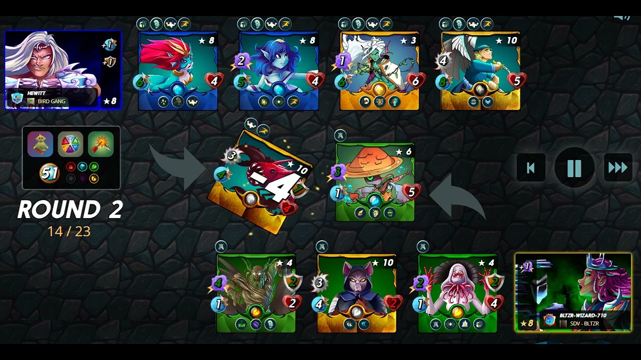 Battle Mage Secrets Challenge,  Taking Sides ruleset from Splinterlands game