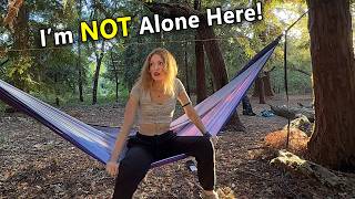 SOLO Camping in a VERY Sketchy Spot! (My First Hammock Camp Using Trees)