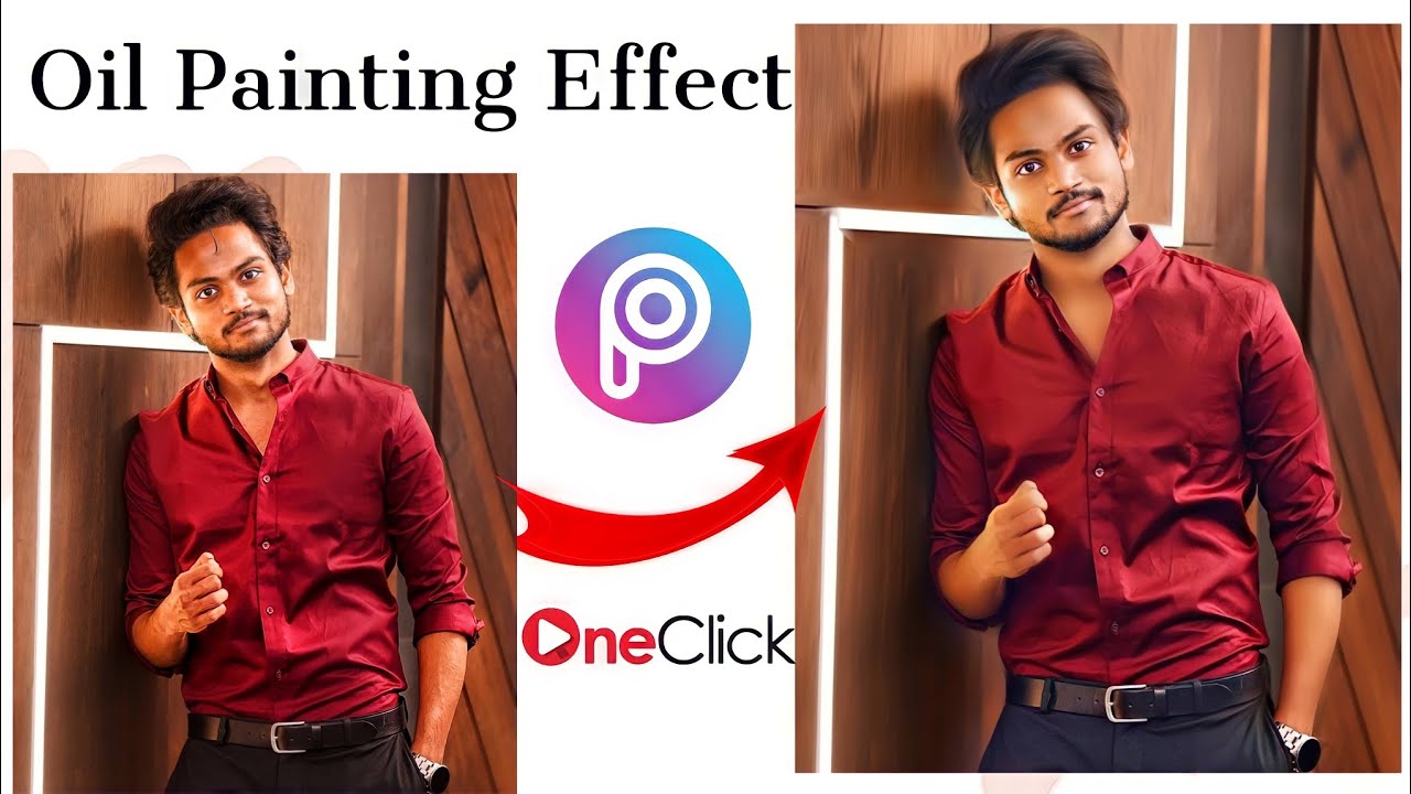 PicsArt Oil Painting Photo Editing I Digital Oil painting glowing
