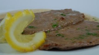 Veal scallops with lemon sauce - italian recipe