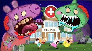 PEPPA PIG TURNS INTO A GIANT ZOMBIE AND WEREWOLF AT THE HOSPITAL - Peppa Pig Sad Story | Shenwaky #6