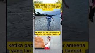 ameena dan papata bermain di pantai #fypシ #trending #shortvideo #ameena