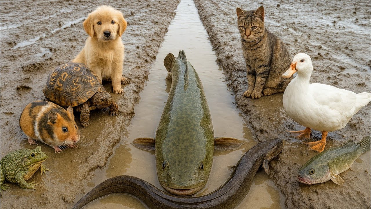 WOW! Giant Catfish Found in a Scary Deep Hole 😱
