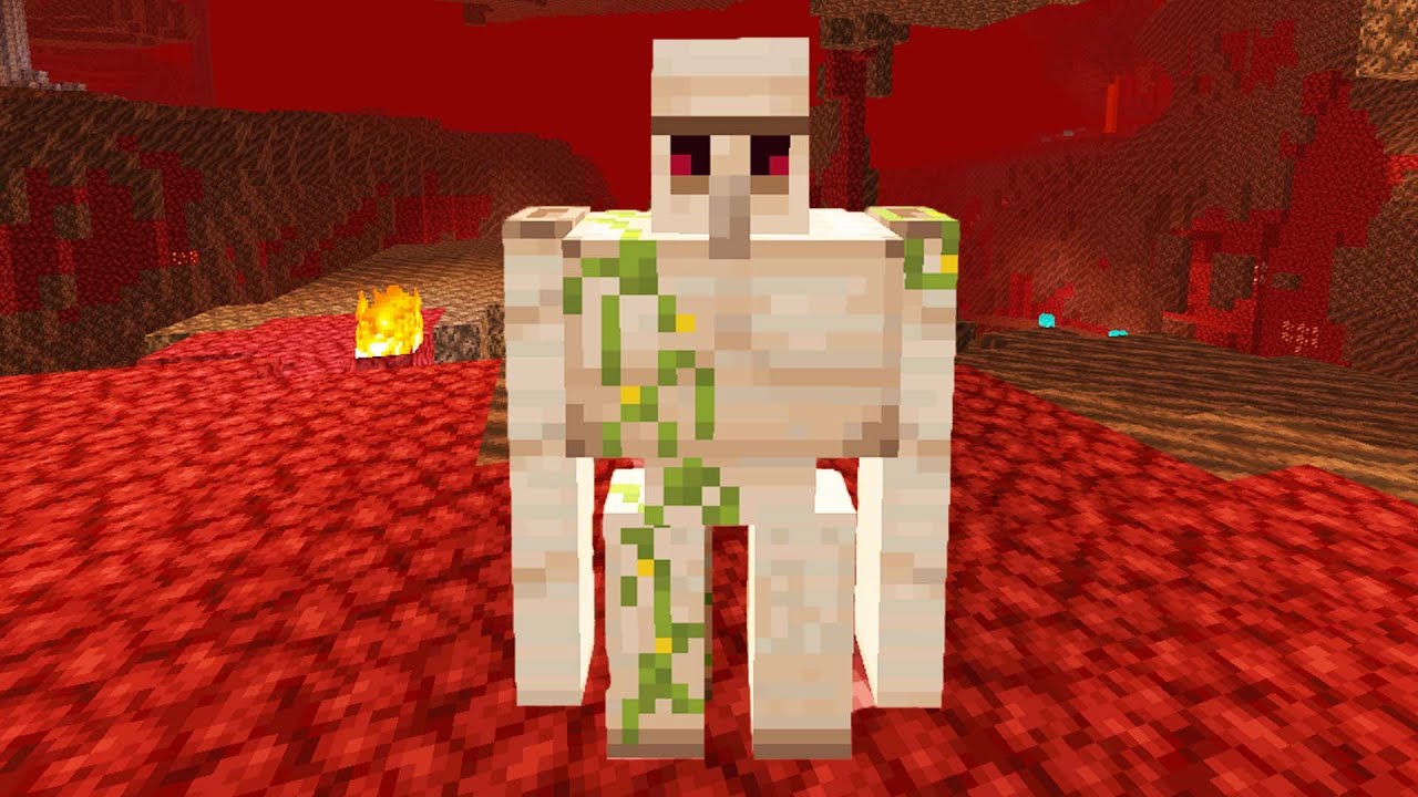 what if you spawn a iron golem in nether ? YouTube