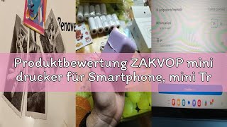 Produktbewertung ZAKVOP mini drucker für Smartphone, mini Tragbare Fotodrucker, mini Pocket Printer,