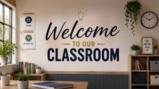 Welcome to Our Classroom  | Classroom Welcome Background | 4K UHD (1 Hour)
