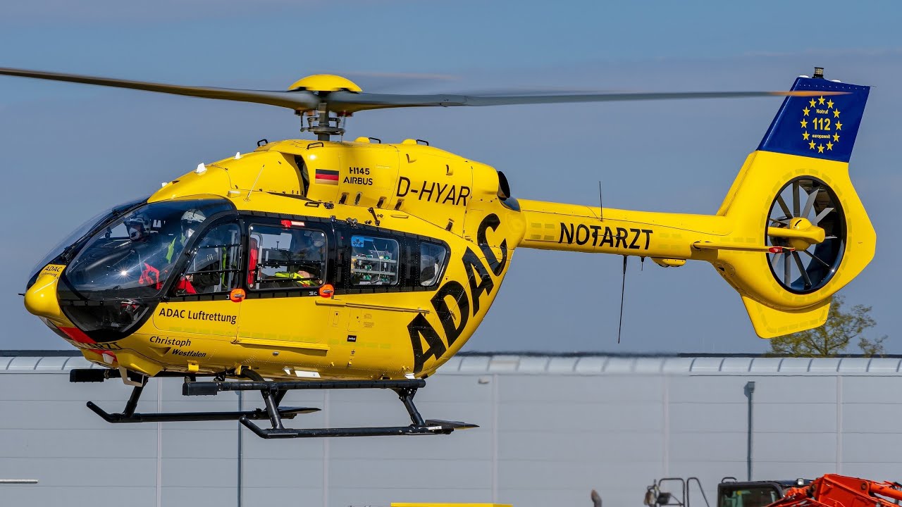 ADAC Luftrettung | Start Christoph 76 / Westfalen | Airbus H145 | D-HYAR | LRZ Greven