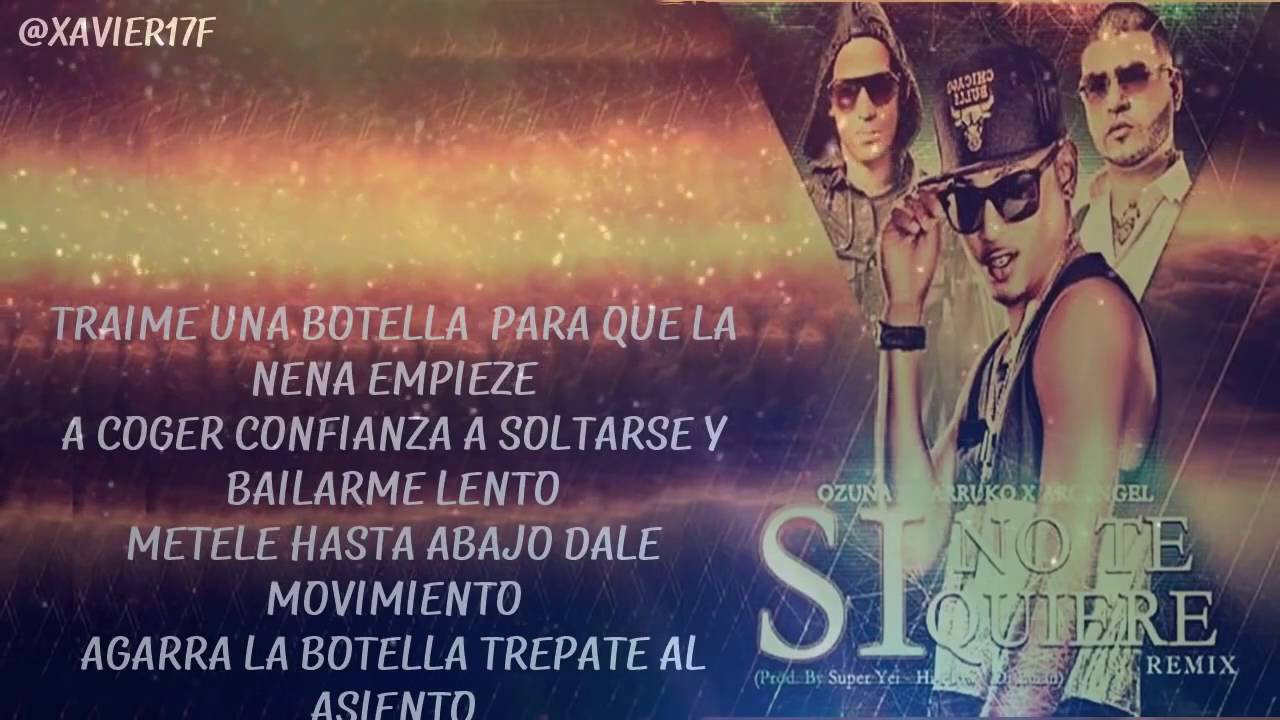 Si No Te Quiere Remix Letra