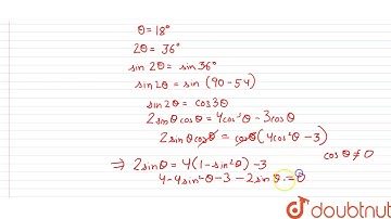 The value of `sin18^(@)` is