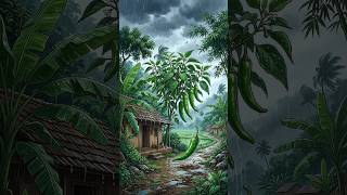 Gaint Green Chilli in Heavy Rain 🌧️ 🌶️||Traditional Village Cooking | Ghibli-Inspired Story #shorts