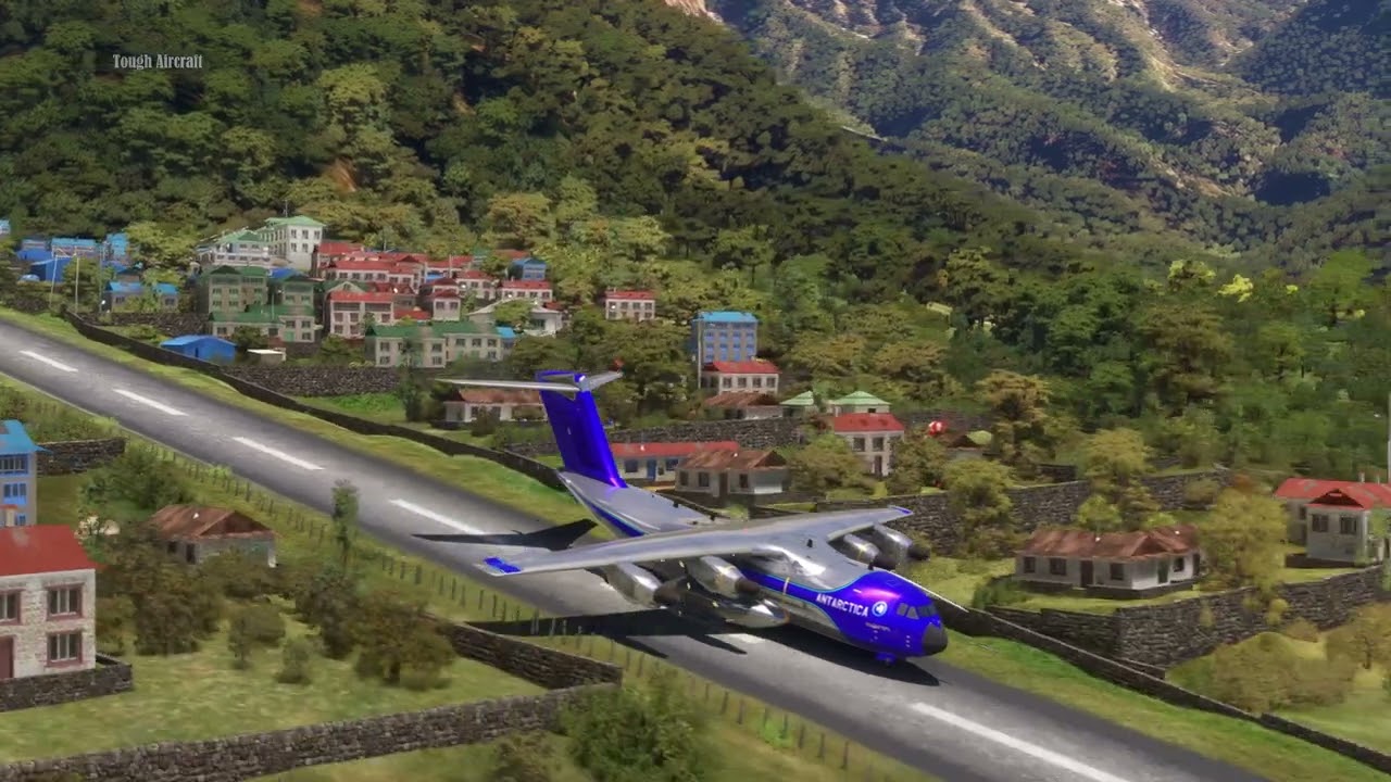 Crazy SKILLS! Skilled pilot CONTROLS A400M aircraft at DANGEROUS LUKLA airport