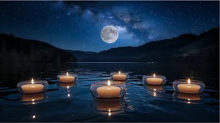 Soothing Night Glow 🕯️ Candle Reflections on Quiet Water