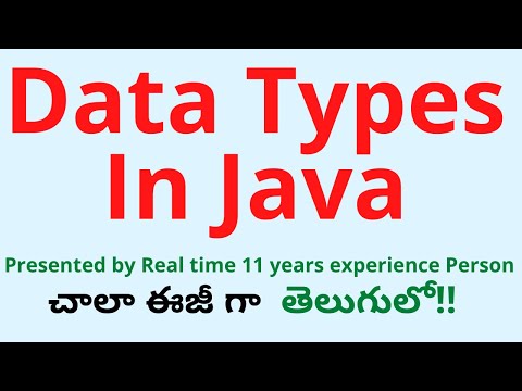 #4 Java Data Types in Telugu | Java tutorial in Telugu | Data Types in Java Telugu | Java in Telugu
