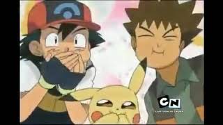 Ash y Brock se rien de Dawn