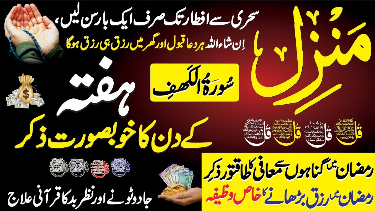 Surah Manzil Dua | Manzil Dua Full With Urdu | Surah Kahf - سورة الكهف | Surah Rahman | Episode 246