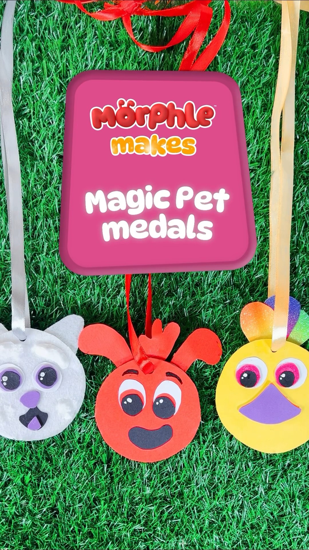 It’s Morphle DIY time! Who wants a medal???? #morphle #kids #art #easycraft #kidsart