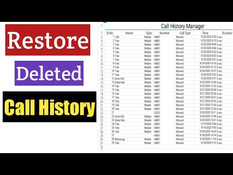 Video: How To Recover A Deleted Log