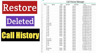 How To Restore Deleted Call History | Recover Call Logs History screenshot 5