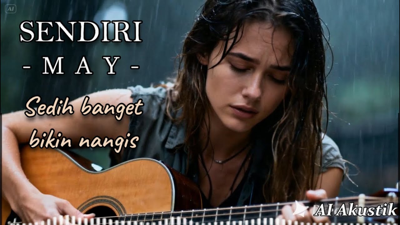SENDIRI - MAY | AI AKUSTIK COVER, PAS BUAT YANG LAGI PATAH HATI 💔💔💔💥
