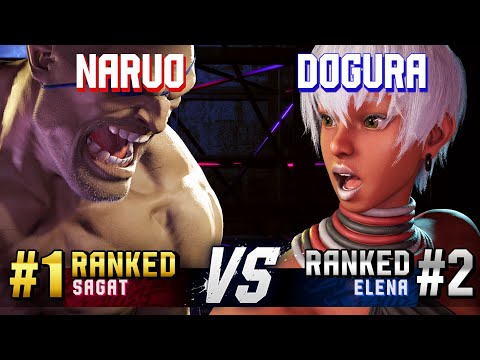 SF6 ▰ NARUO (#1 Ranked Sagat) vs DOGURA (#2 Ranked Elena) ▰ High Level Gameplay