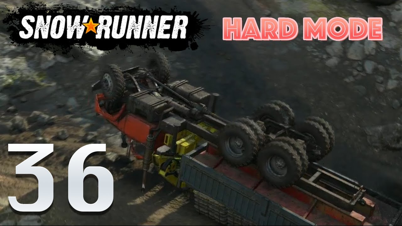 SnowRunner Hard Mode [S01E36] Ballsed that one right up! Quarry shenanigans