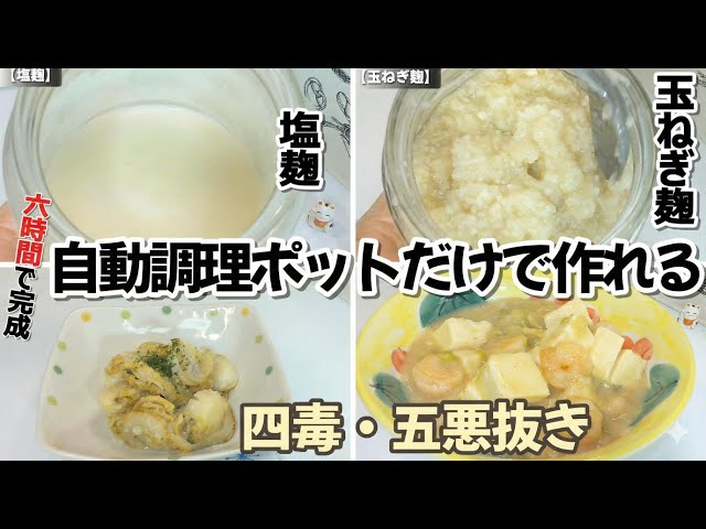 自動調理ポットだけで作る】四毒抜き、五悪なし 塩麴・玉ねぎ麹を作る 自動調理ポットだけで作る】四毒抜き、五悪なし 塩麴・玉ねぎ麹を作る