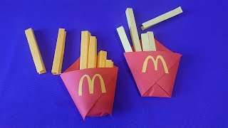 french fries from mcdonalds. Origami french fries. How to make food from mcdonalds